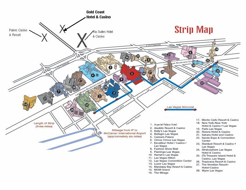 riviera hotel las vegas map